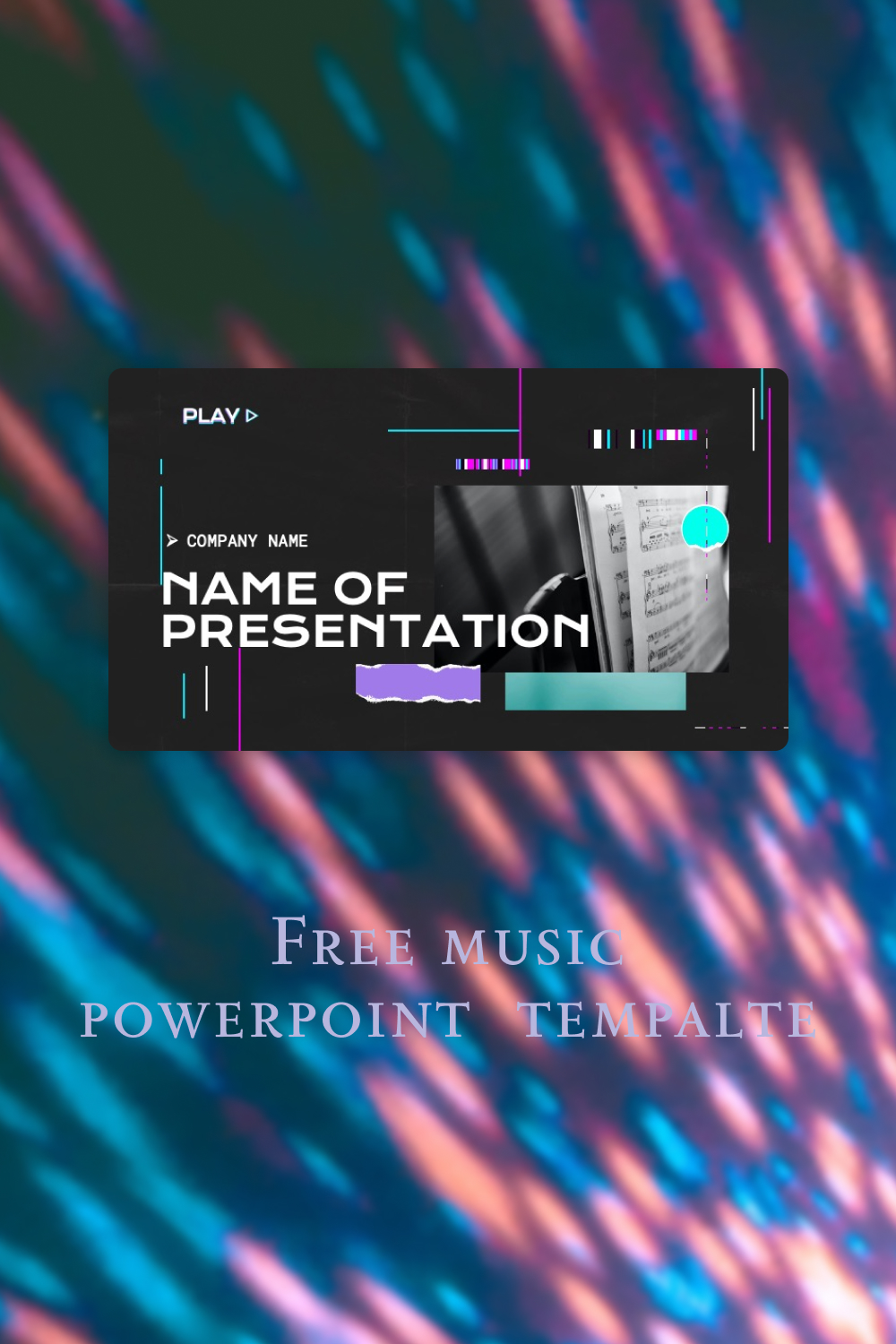 Free music powerpoint tempalte of pinterest.