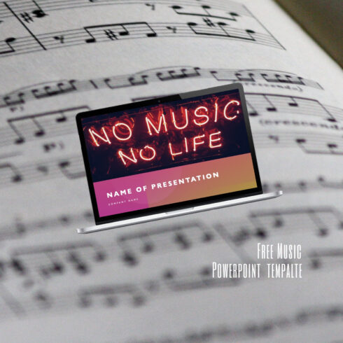 There is no life without music inscription on the background of a sheet of music.