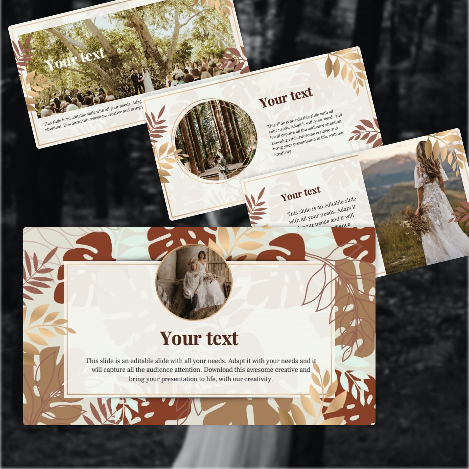 Free Rustic Wedding Powerpoint Template Preview 2.