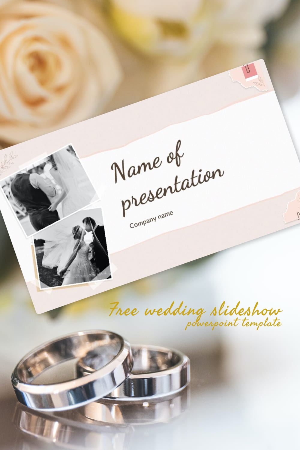 Pinterest Free Wedding Slideshow Powerpoint Template.