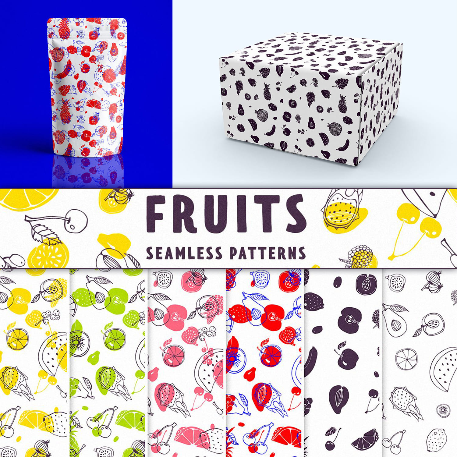 fruits patterns graphics.