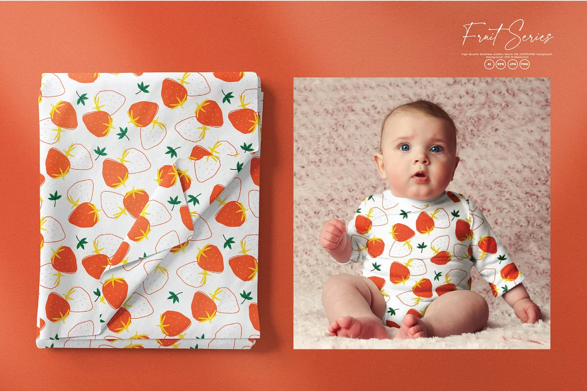 fruits series patterns illustrations collection.