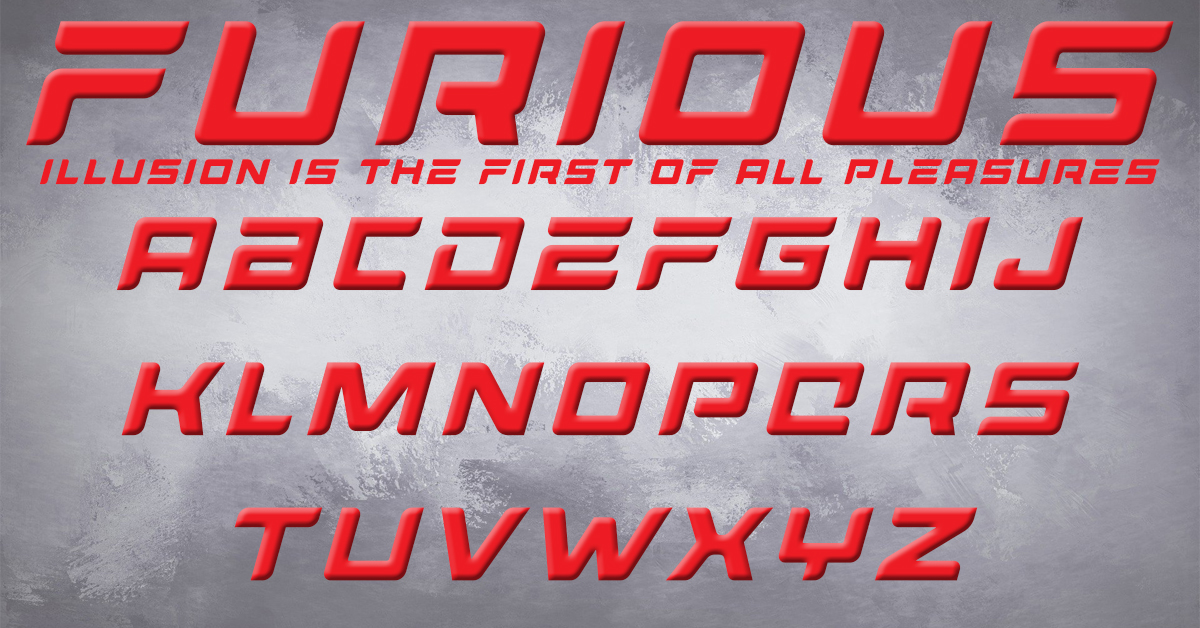 Furious font for facebook.