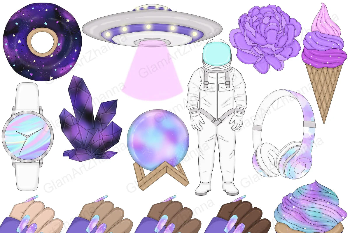 galaxy clipart pack.