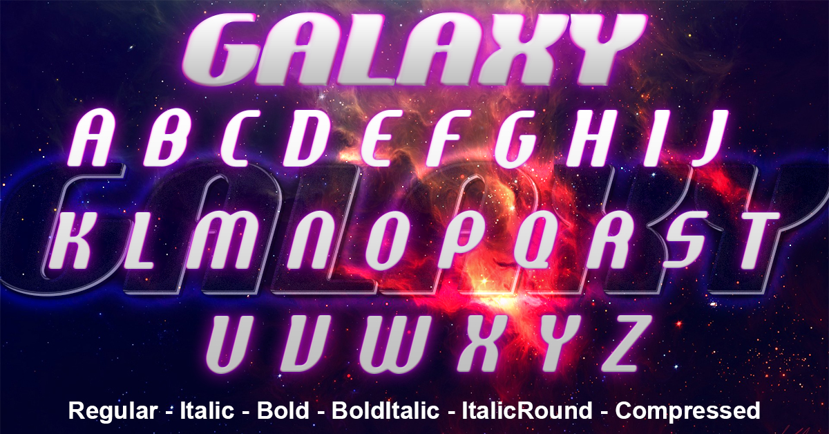 Galaxy font for facebook.