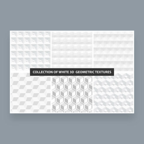 geometric white 3d seamless textures cover image.