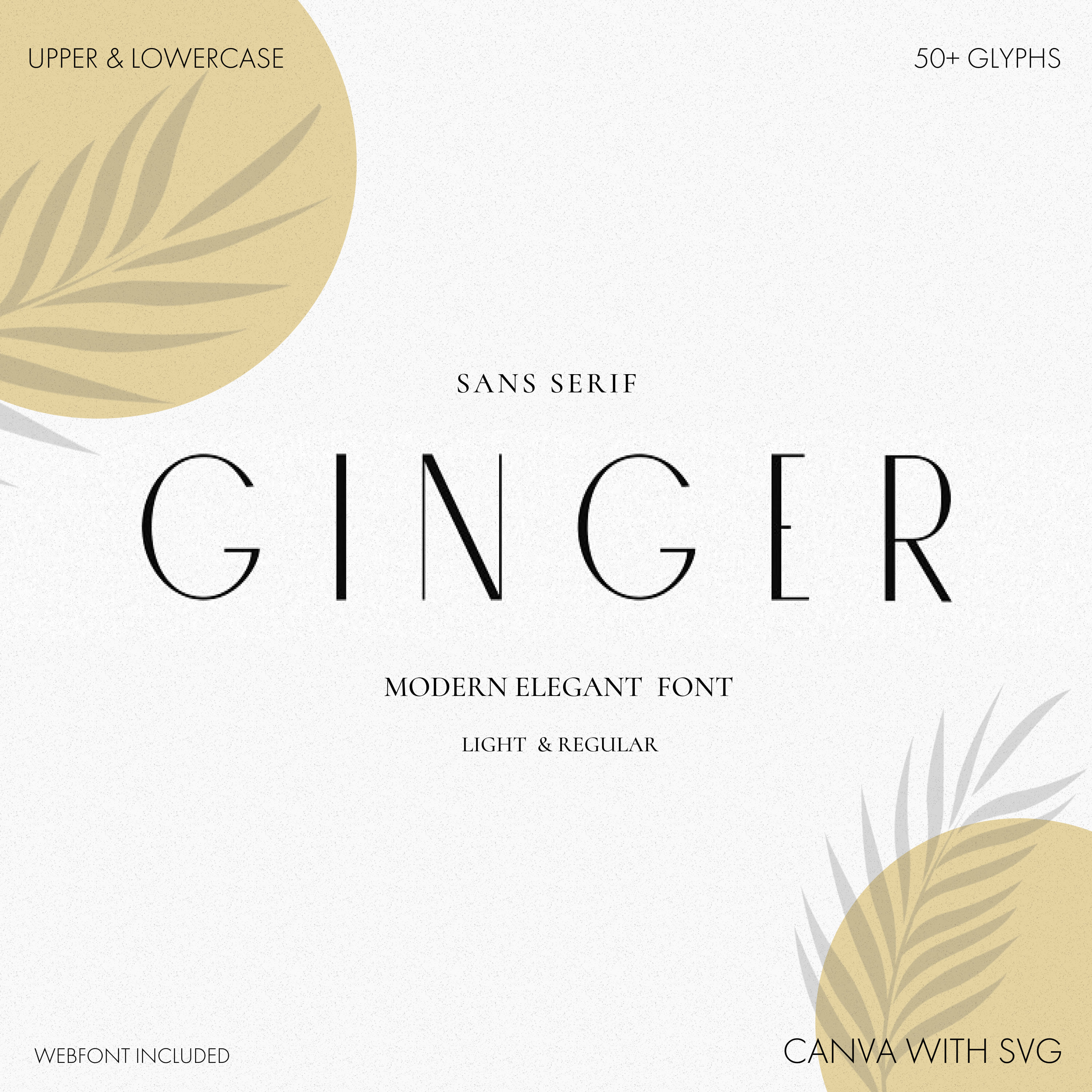 Ginger An Elegant Modern Font Cover Image.