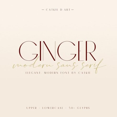 Ginger An Elegant Modern Font Preview.