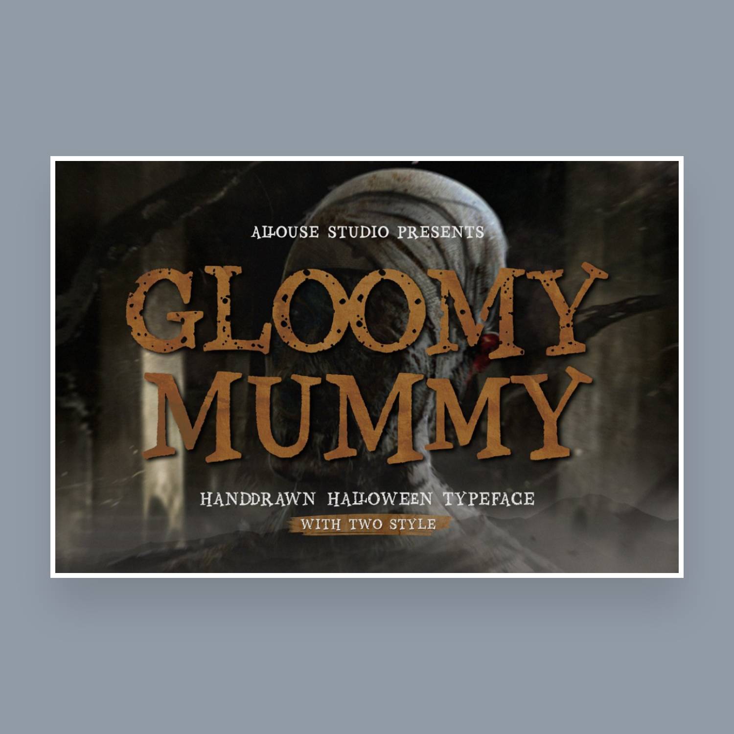 Gloomy mummy font main cover.