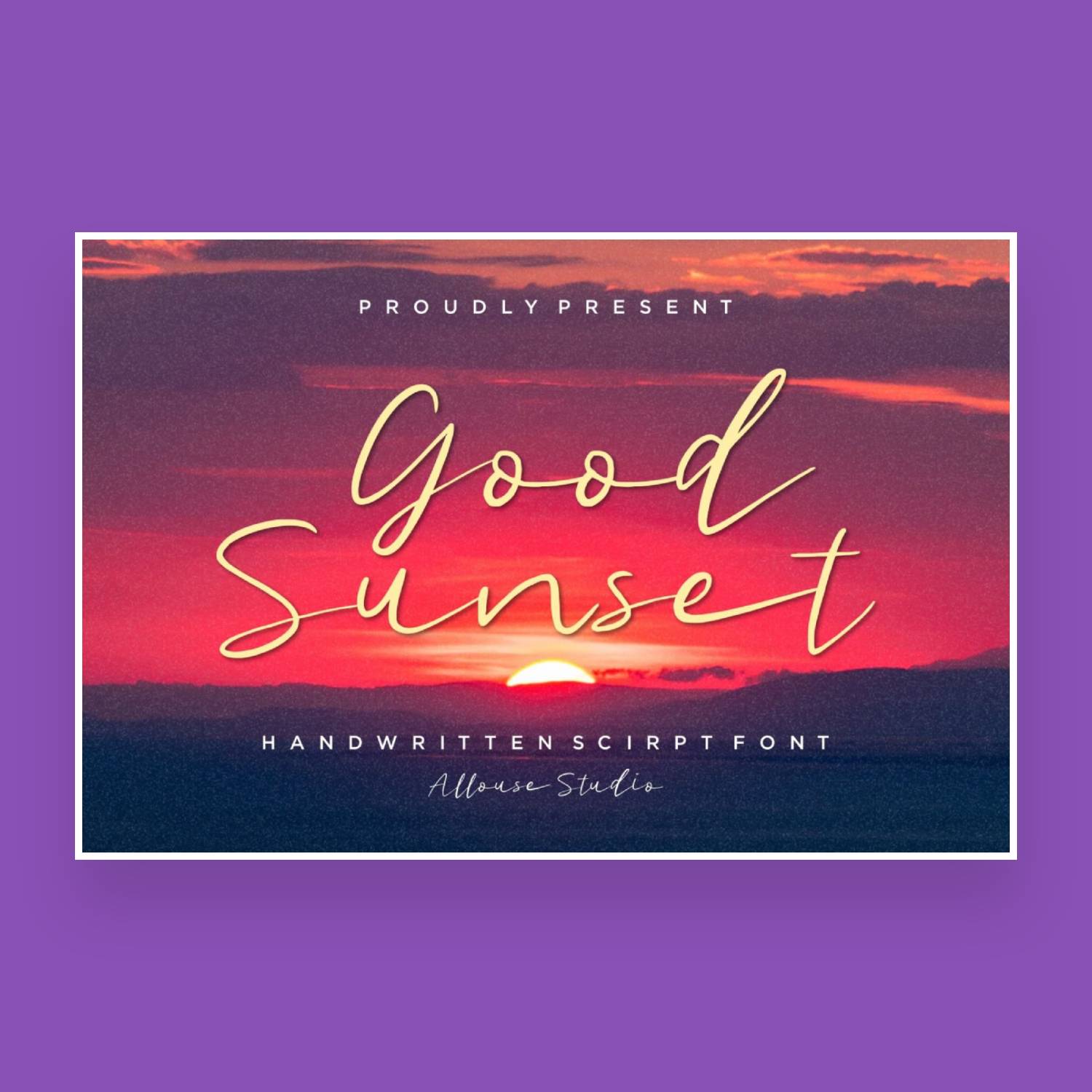 Good sunset font main cover.