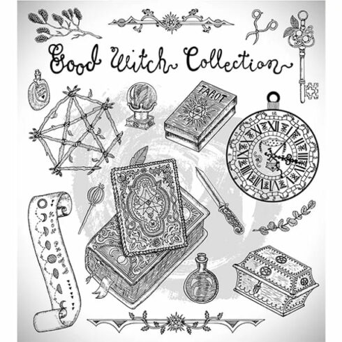 good witch collection clipart.