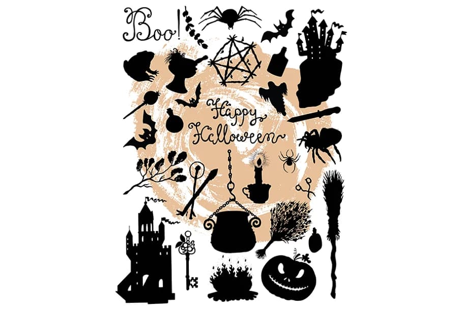 good witch illustrations set.