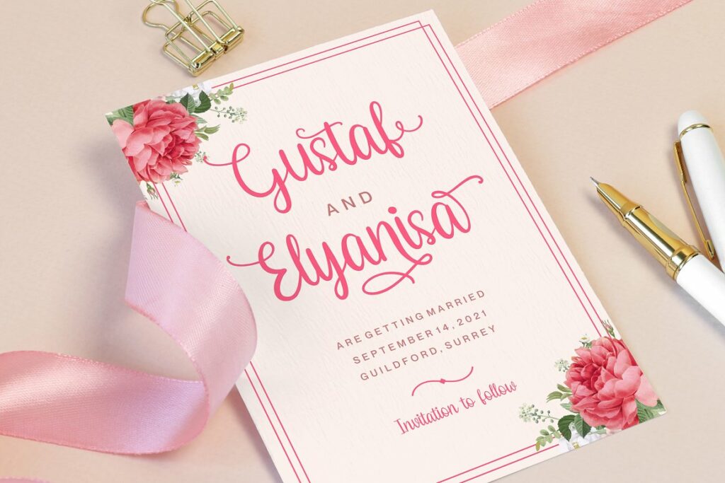 Goodness cakes font invitation.