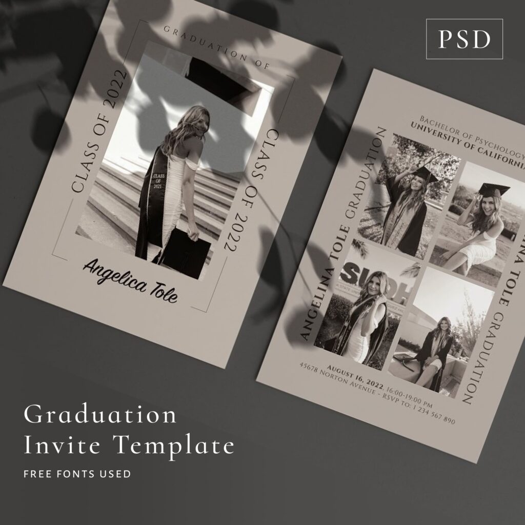 Graduation Website Invite Graduation Invite Template (PSD) – MasterBundles