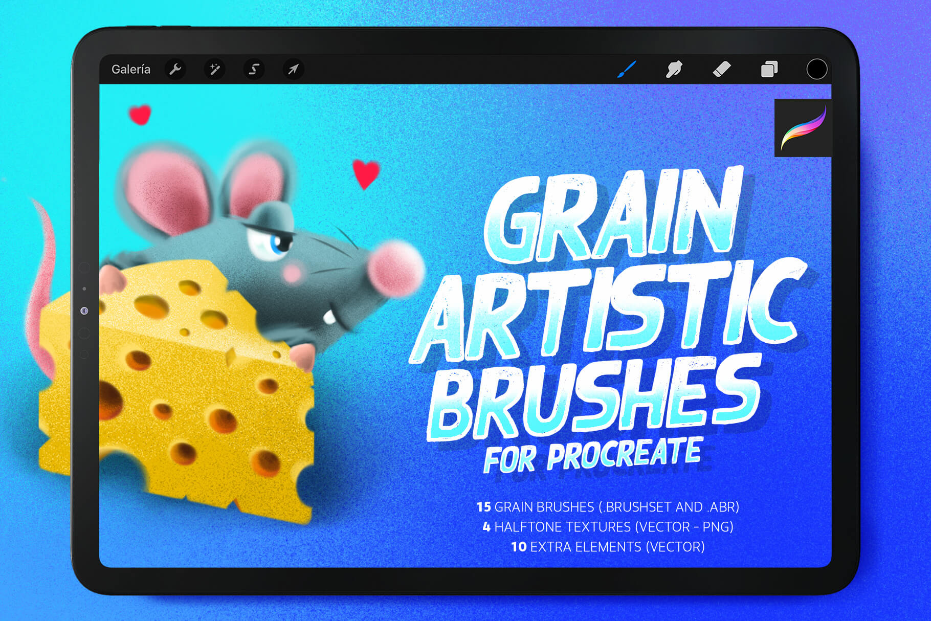grain artistic brushes for procreate 1