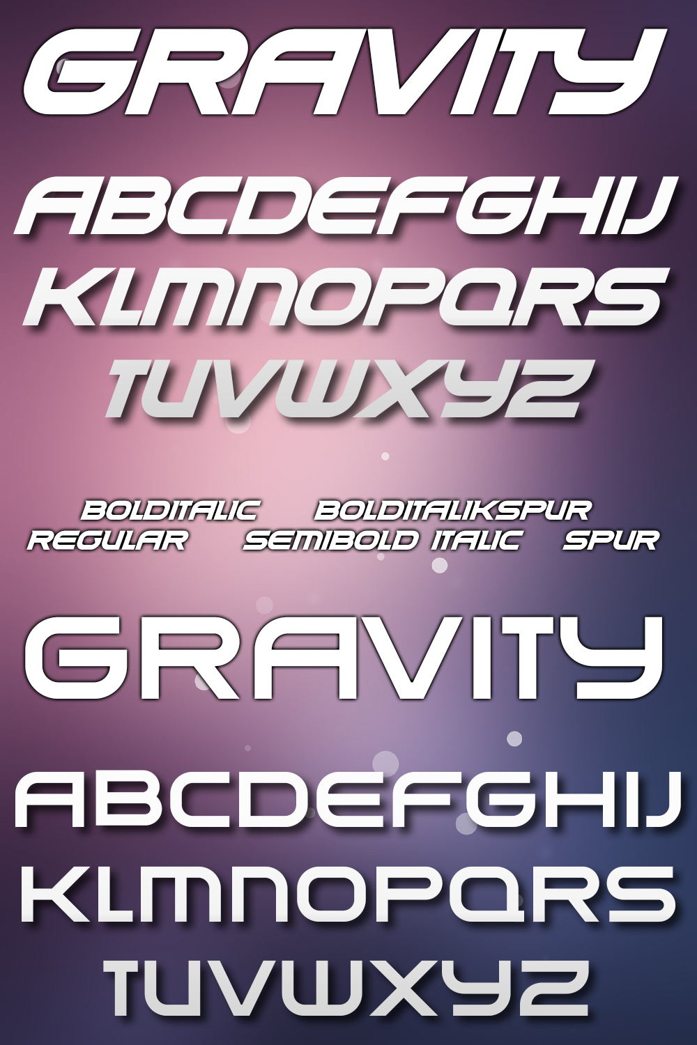 Gravity font of pinterest.
