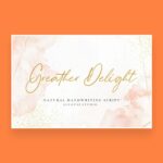 Greater delight font main cover.