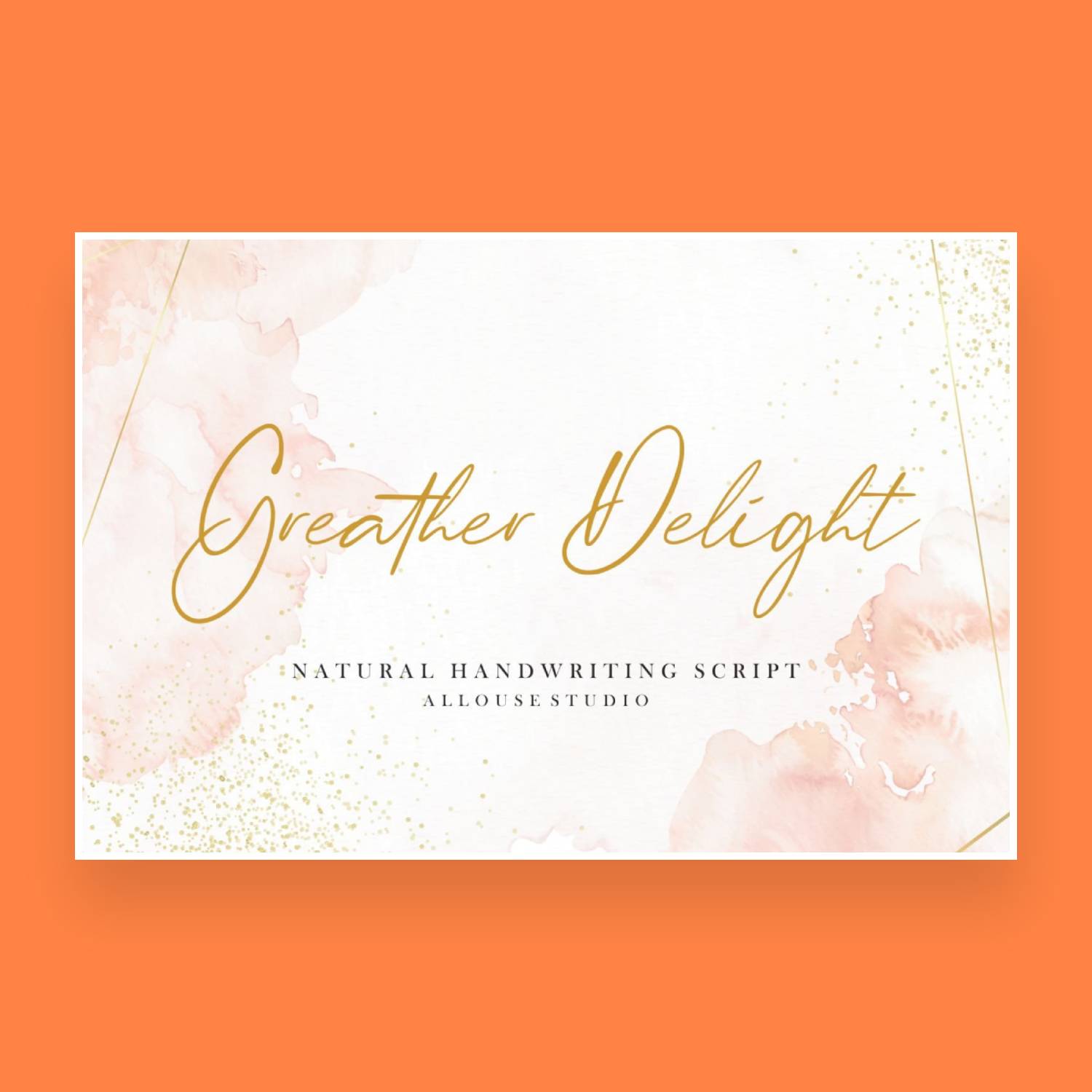 Greater delight font main cover.