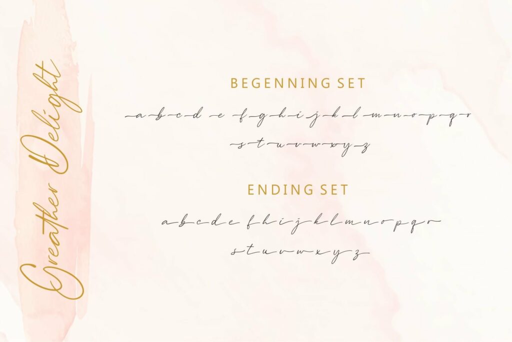 Greater delight font sets.