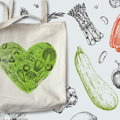 hand drawn vegetables and fruit illustrations pack.