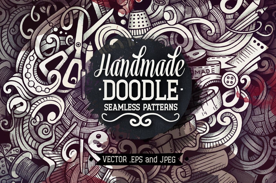 Handmade Graphics Doodles Patterns Preview 1.