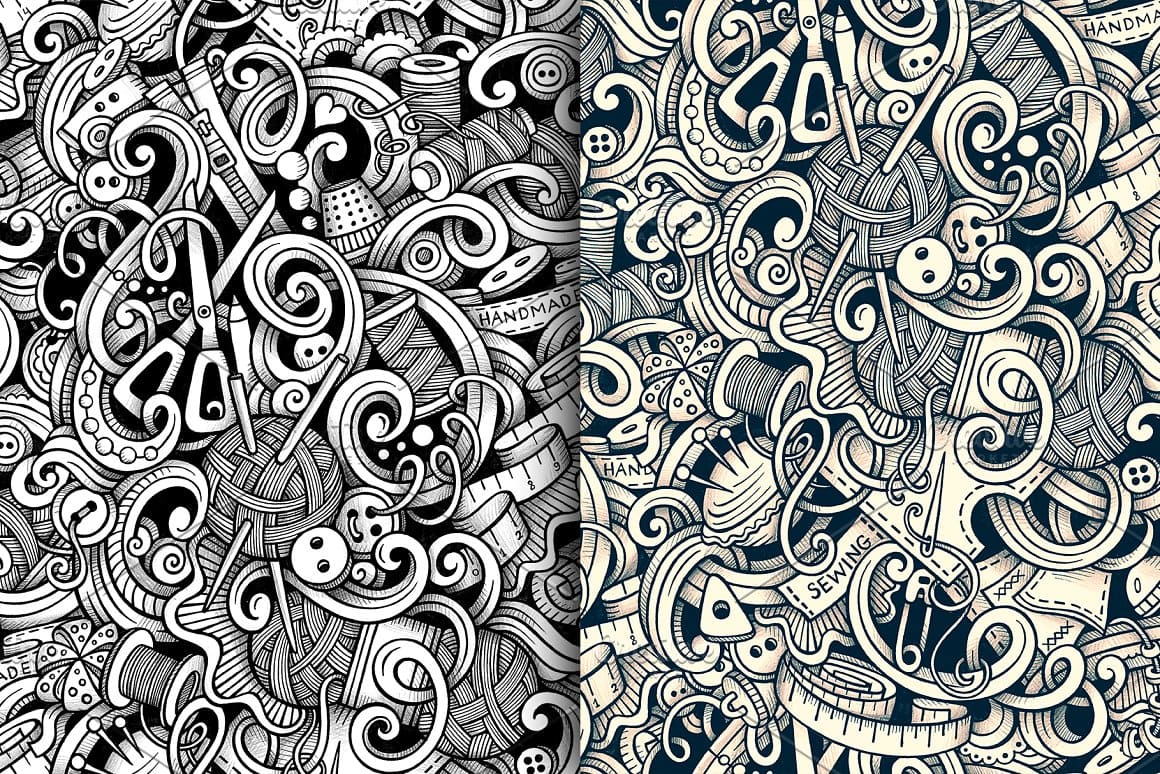 Handmade Graphics Doodles Patterns Preview 2.