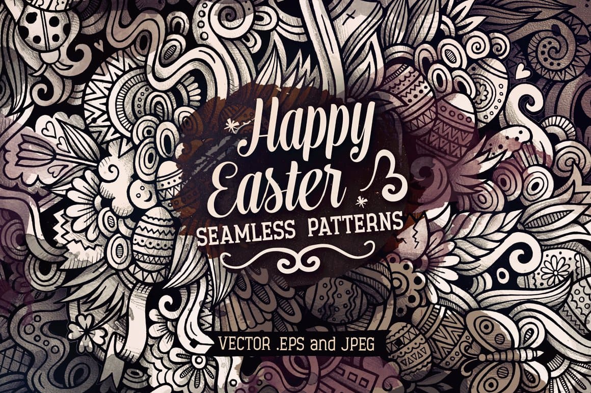 Happy Easter Graphics Patterns Preview 1.