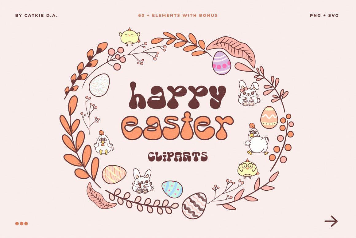 Happy Easter Clipart Preview 1.