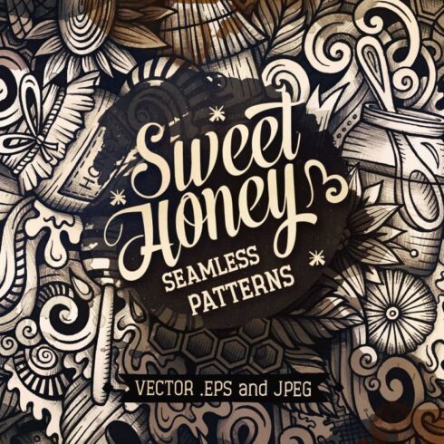 Honey Graphics Doodles Patterns Preview 1.