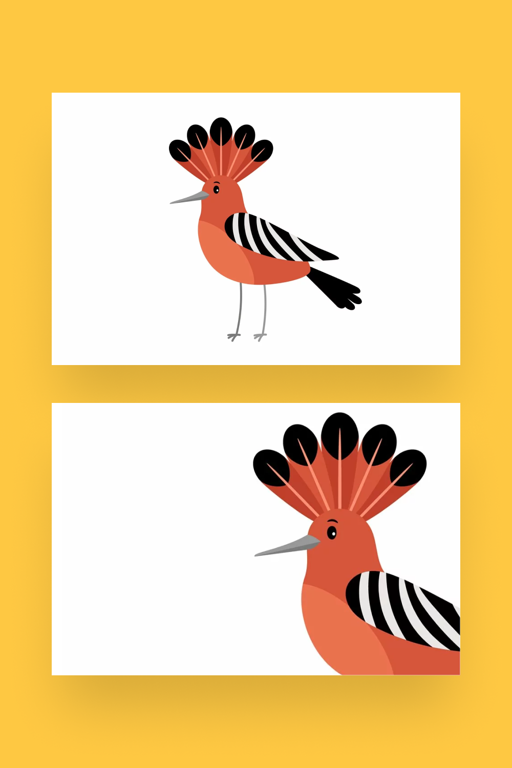 hoopoe cartoon bird icon pinterest