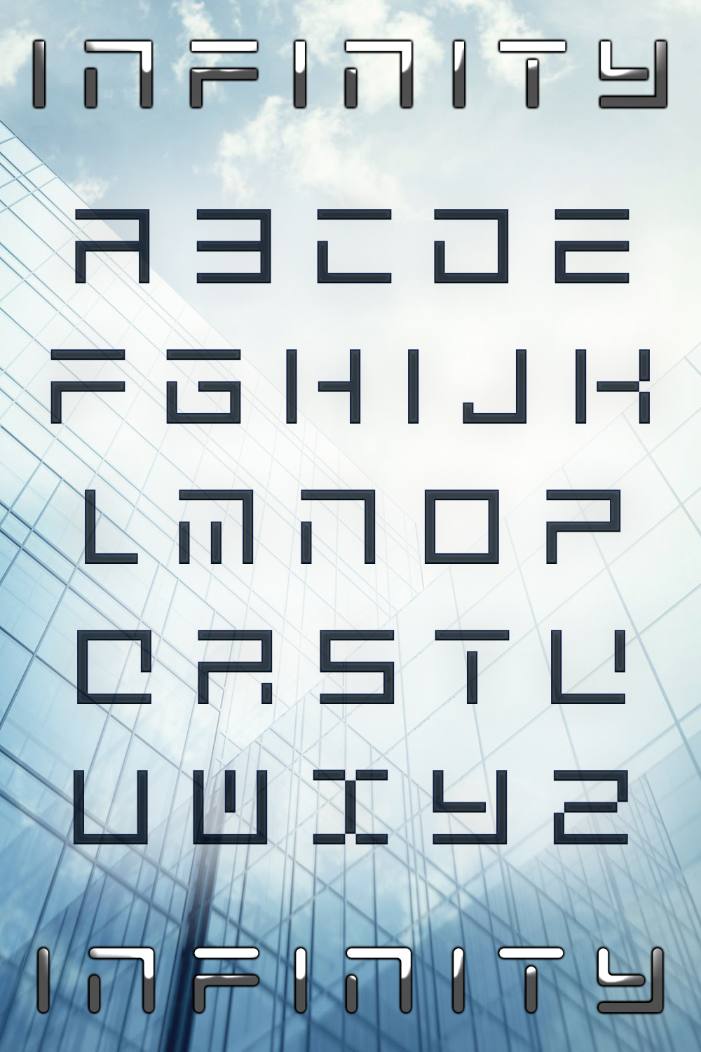 Infinity font of pinterest.