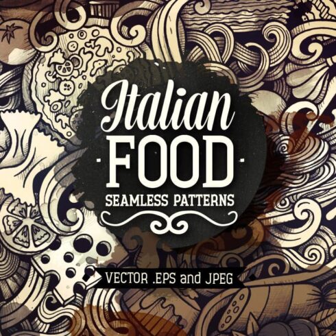 Italian Food Graphics Patterns Pinterest Preview 1.
