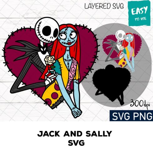 Jack and Sally SVG cover image.