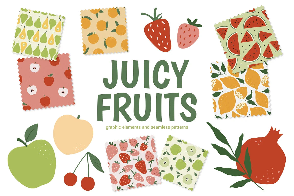 juicy fruits.