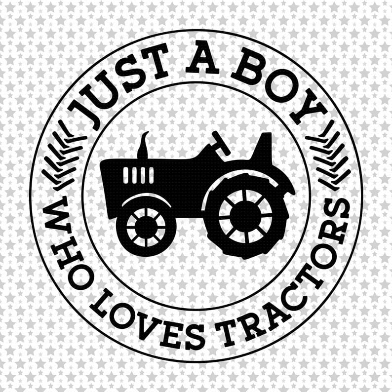 just a boy who loves tractors image.