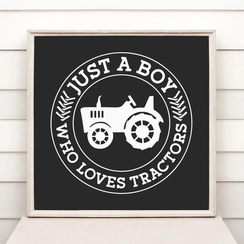 just a boy who loves tractors graphics.