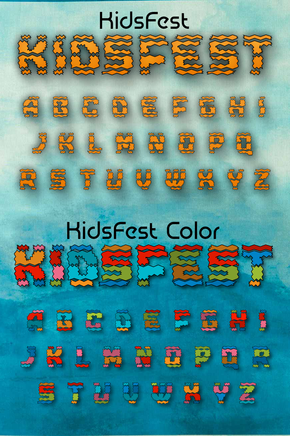 Kidsfest font of pinterest.