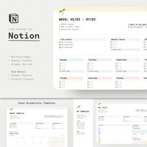 Lifestyle Planner / Notion Template – MasterBundles