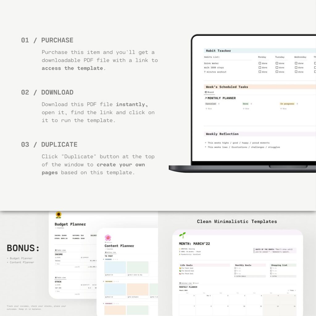 Lifestyle Planner / Notion Template – MasterBundles