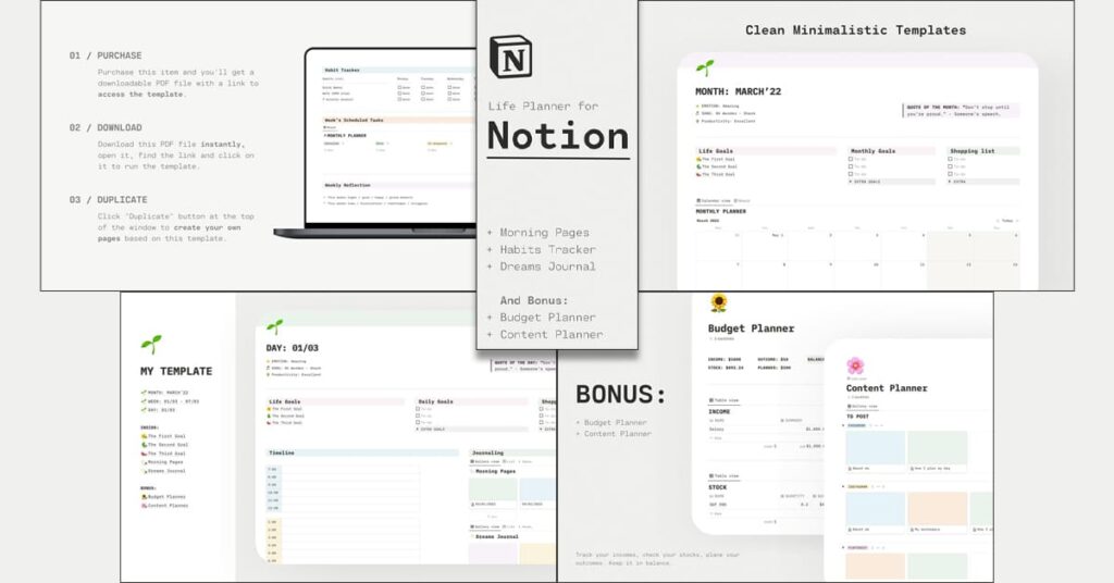 Lifestyle Planner / Notion Template – MasterBundles