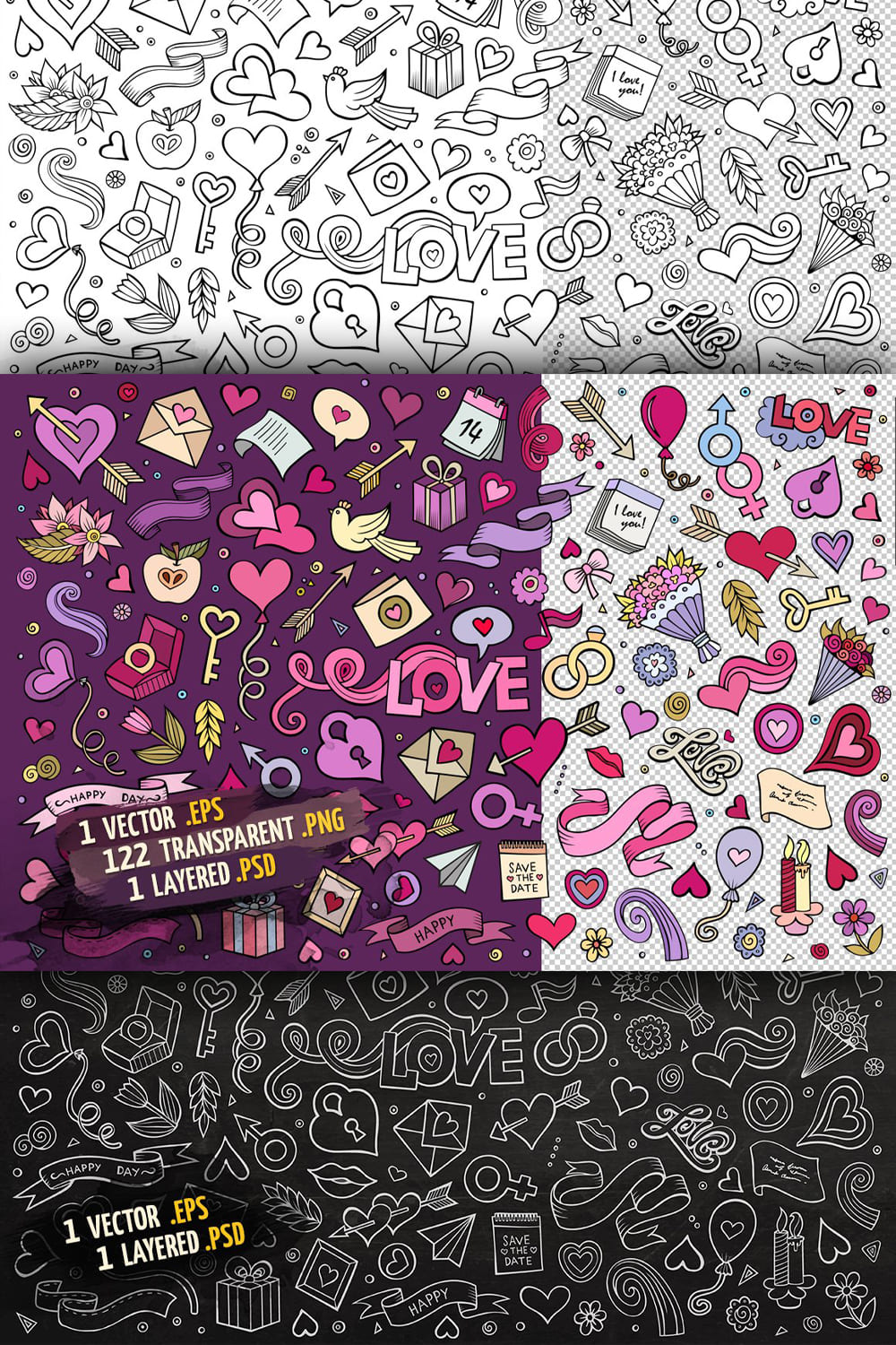 Love Objects Symbols Set Pinterest 1000 1500.