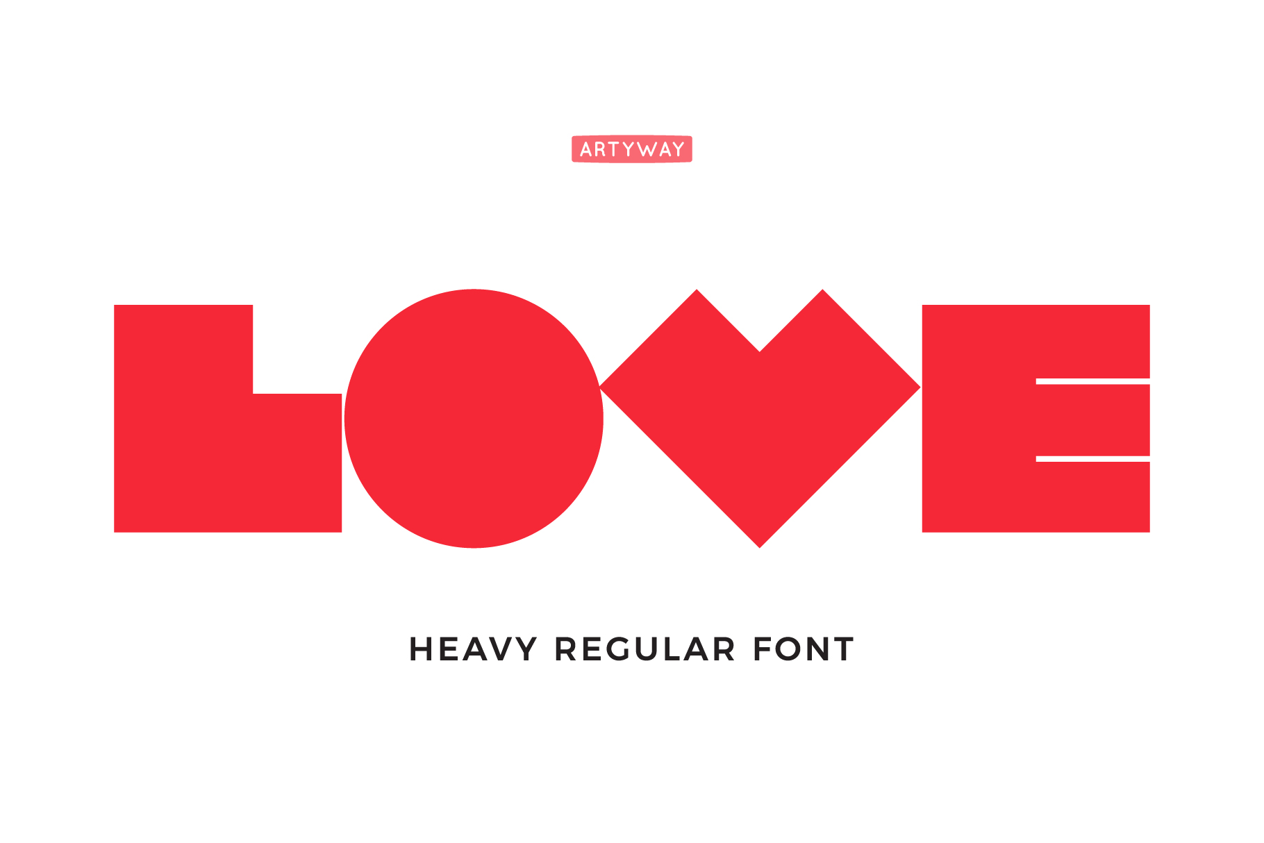 Heavy regular font.