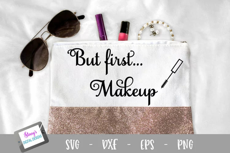 makeup bundle 8 makeup bag svg designs but first makeup quote mockup.