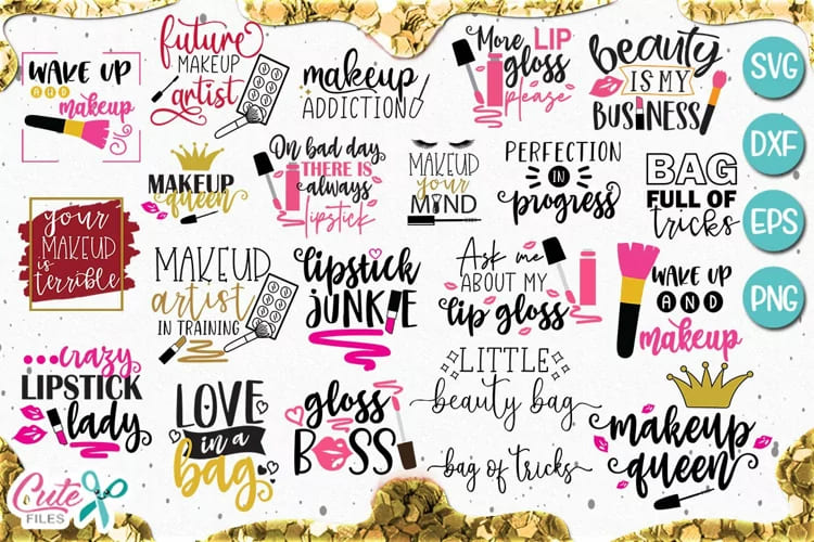makeup bundle svg for crafter quotes.