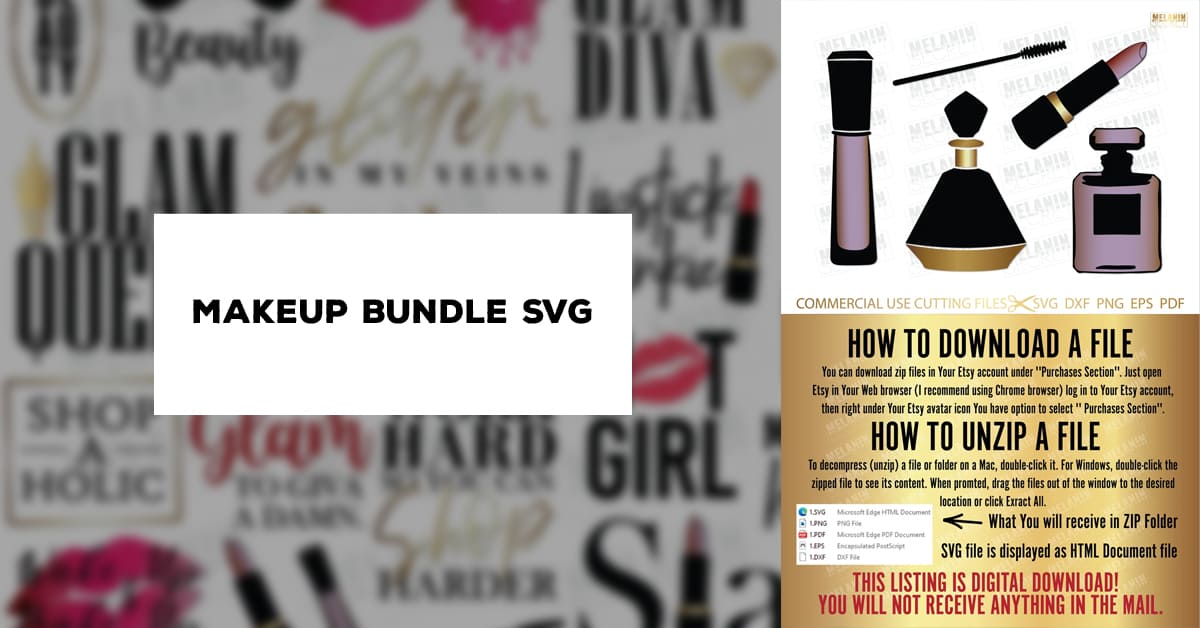 Makeup Bundle SVG facebook image.