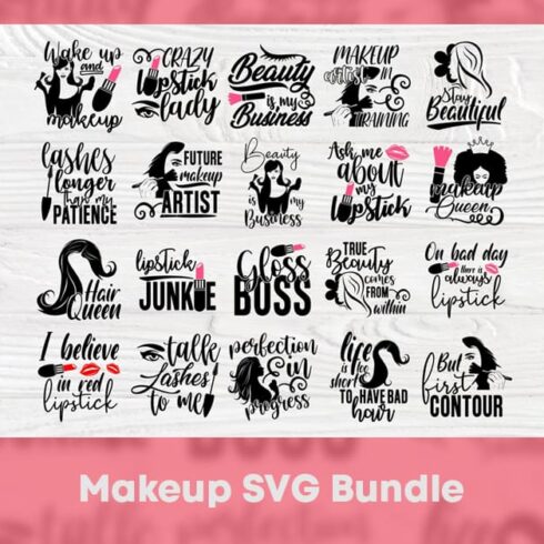 Makeup SVG Bundle facebook image.