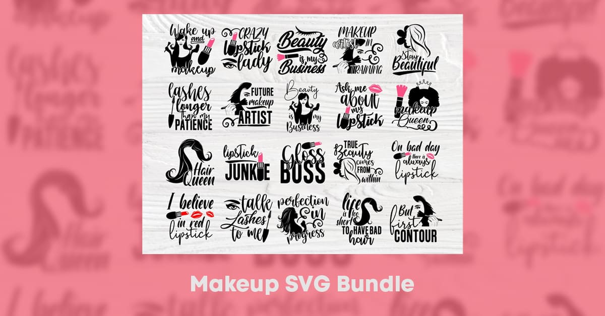 Makeup SVG Bundle facebook image.