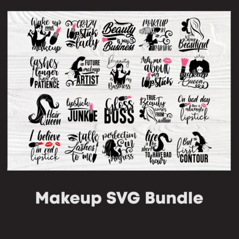 Makeup SVG Bundle cover image.