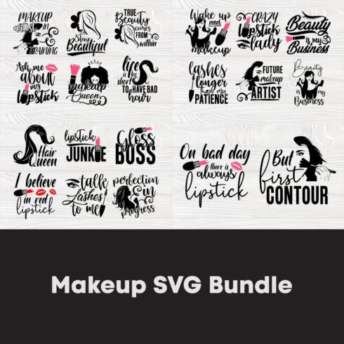 makeup svg bundle for beautiful design.