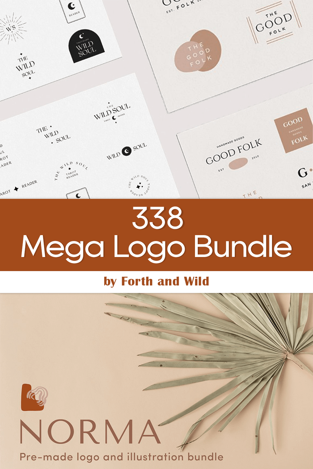 Examples of slides of mega logo bundle.